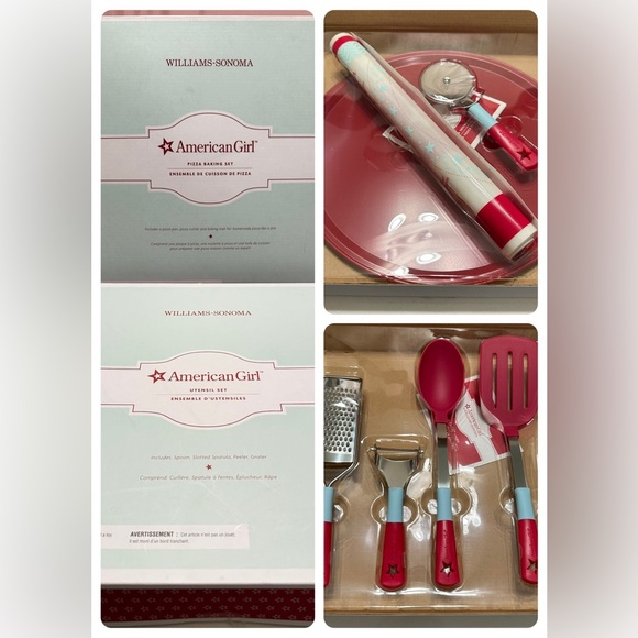 Williams Sonoma x American Girl -‎ Pizza Baking Set & Utensil Set NEW IN BOX - Picture 1 of 9
